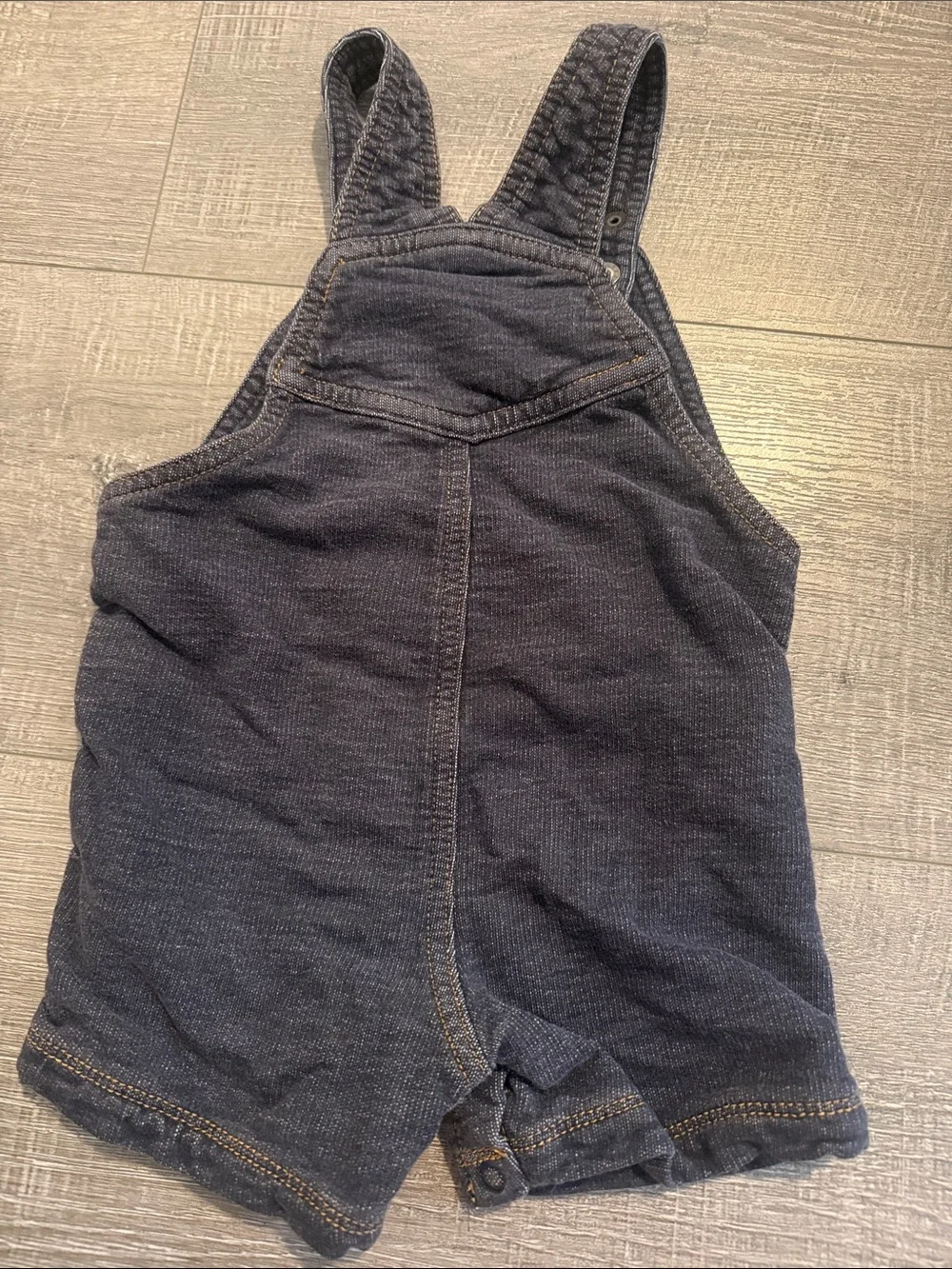 Carter's Dark Navy Denim Shortie Overalls